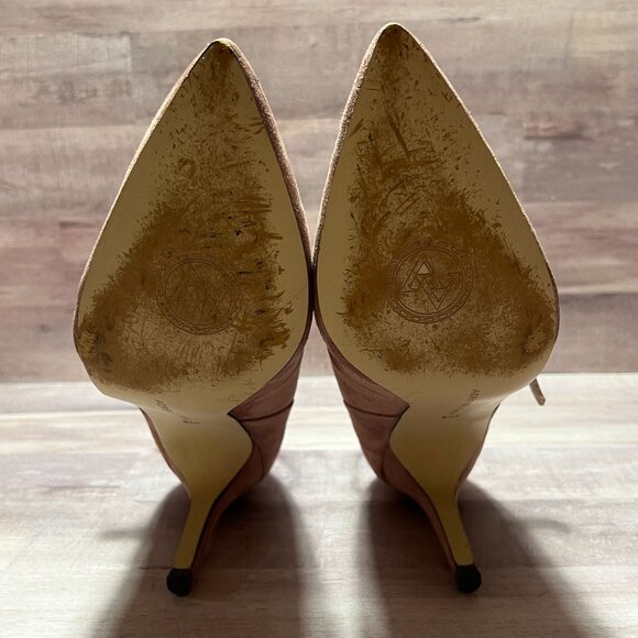 Adrienne Vittadini Womens Suede Pointed Toe Heels With Ankle Strap Size 8M - Picture 12 of 12